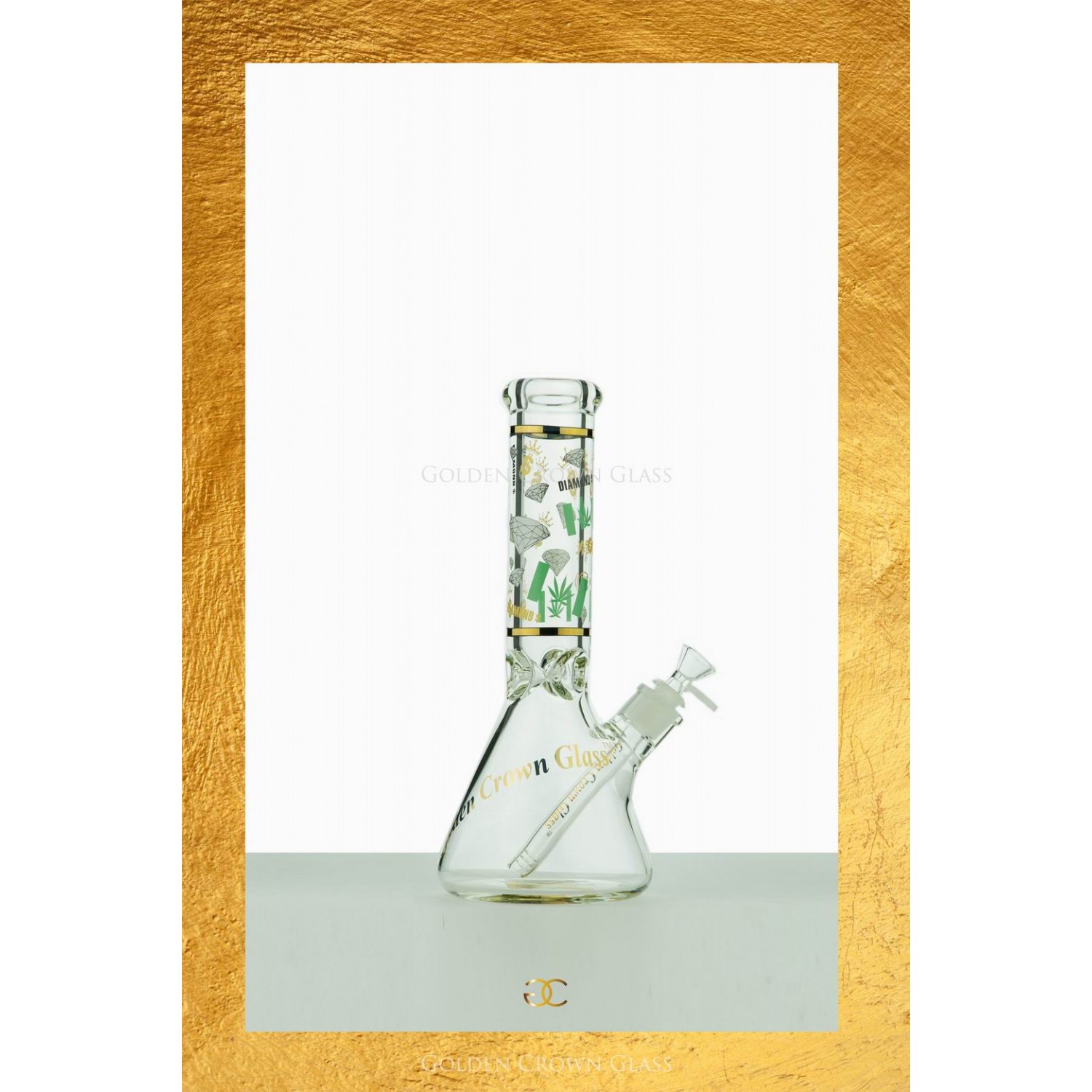 The Herb Diamond Waterpipe 12" by GOLDEN CROWN