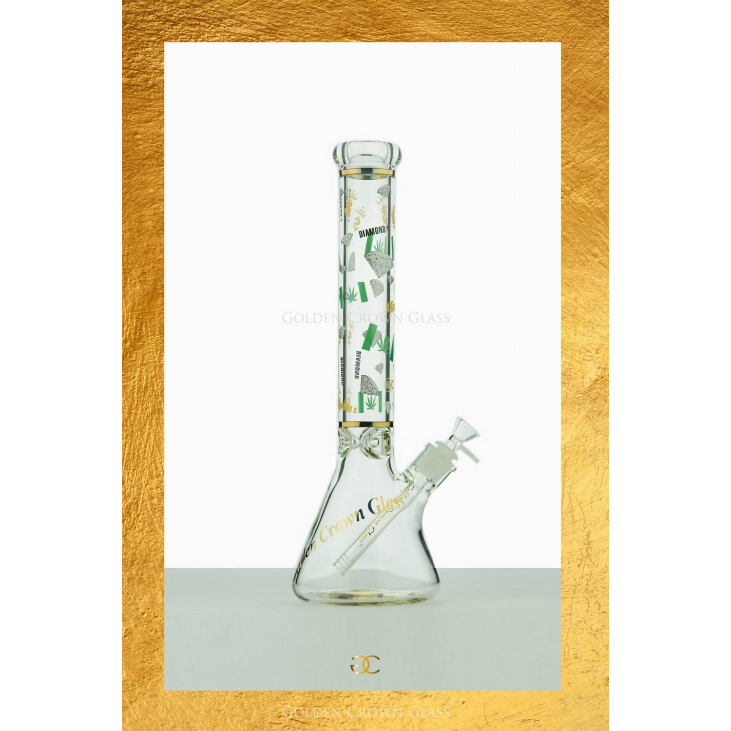 The Herb Diamond Waterpipe 16" by GOLDEN CROWN